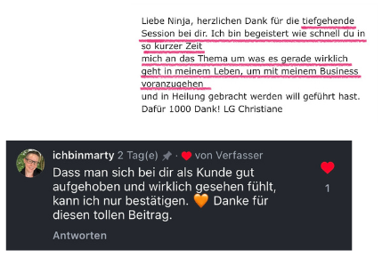 Kundenstimme: „Dass man sich bei dir als Kunde gut aufgehoben und wirklich gesehen fühlt“